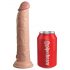 King Cock Elite 9 – zuignap dildo 23 cm – naturel