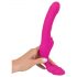 Strepless Strap-On - verstelbare vibrator (roze)