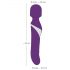 Javida Wand & Pearl - 2-in-1 massagestav vibrator (paars)