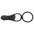 Black Velvet - oplaadbare, 2-in-1 partner vibrator en penisring (zwart)