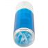 You2Toys - oplaadbare, roterende en stotende masturbator (blauw-wit)