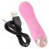 Cuties Mini - Vibromasseur spiralé rose, rechargeable et étanche