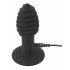 Black Velvet Twist - oplaadbare siliconen anale vibrator (zwart)