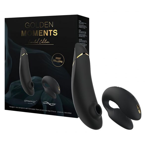 Womanizer Golden Moments 2 - stimulateur intime et couple (noir)