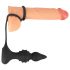 Rebel 2in1 - draadloze anale vibrator met penring (zwart)