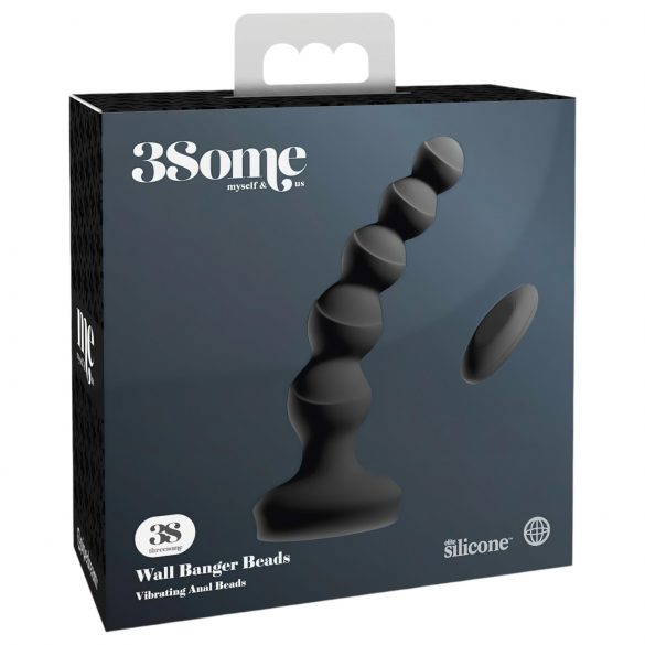 3Some Wall Banger Beads - prostaat vibrator (zwart)