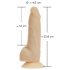 Naakte Verslaving Roterende 7 - oplaadbare, draaiende vibrator (18 cm) - huidkleurig