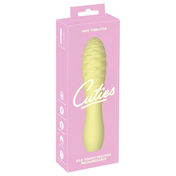 Cuties Mini 3 - oplaadbare, waterdichte, knots vibrator (geel)