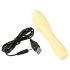 Cuties Mini 3 - oplaadbare, waterdichte, knots vibrator (geel)