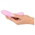 Cuties Mini 3 - oplaadbare, waterdichte, geribbelde vibrator (roze)