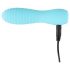 Cuties Mini 3 - oplaadbare, waterdichte, geribbelde vibrator (turquoise)