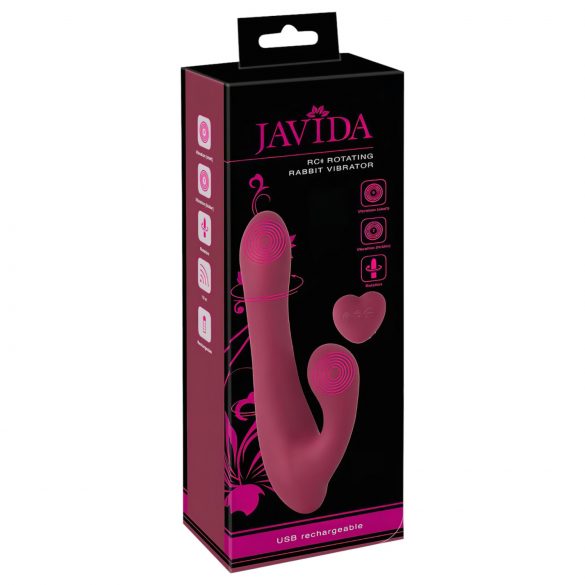 Javida - Vibromasseur rotatif à bras clitoral avec radio (rouge)