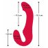 You2Toys Strapless - draadloze, herlaadbare strap-on vibrator (rood)