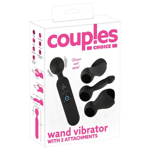 Choix des Couples - Vibrateur Massant Chauffant Rechargeable (Noir)