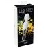 Liaison Wand - oplaadbare siliconen-glazen vibrator met LED-verlichting (transparant-wit)