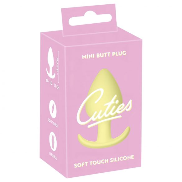 Plug Anal Mini Cuties - Silicone - Jaune (3,1cm)