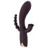 Javida - 3-in-1 kralen- en tongvibrator (paars)