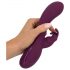 SMILE - oplaadbare 3-motorige vibrator met clitorisstimulator (paars)