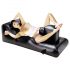 Louisiana Lounger - seksbed met ingebouwde vibrator (zwart)