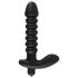 Black Velvet geribbelde vibrator - medium (zwart)