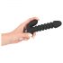 Black Velvet geribbelde vibrator - medium (zwart)