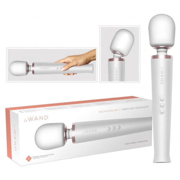 le Wand - luxueuze, oplaadbare massagestaf (wit)