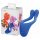 BeauMents Doppio - oplaadbare, 3-motorige duo-vibrator (blauw)