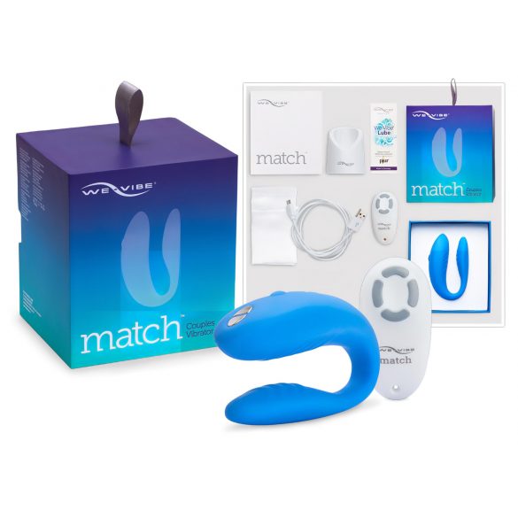 We-Vibe Match - waterdichte, oplaadbare koppels vibrator (blauw)