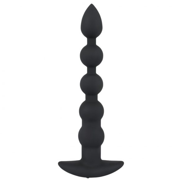 Black Velvet - oplaadbare anale vibrator met 5 kralen (zwart)