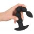 Black Velvet - oplaadbare anale vibrator met 5 kralen (zwart)