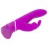 Happyrabbit Curve - waterdichte vibrator met clitorisstimulator (paars)