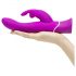 Happyrabbit Curve - waterdichte vibrator met clitorisstimulator (paars)