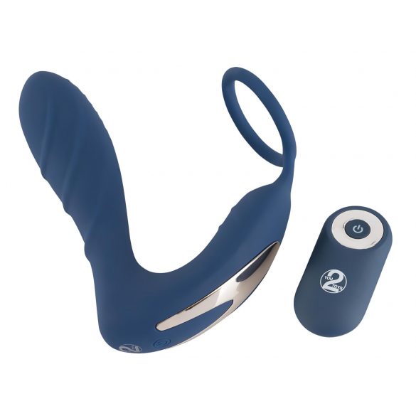 You2Toys Prostaat Plug - radiografische anale vibrator met penisring (blauw)