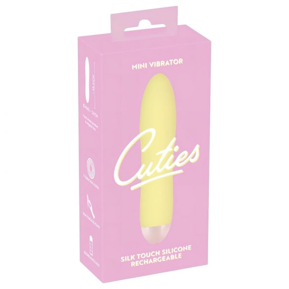 Cuties Mini Geel - oplaadbare, siliconen staafvibrator (geel)