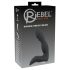 Rebel - Oplaadbare zwarte prostate vibrator met penis stimulator