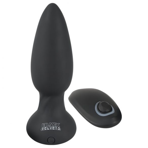 Black Velvet - roterende parel anale vibrator (zwart)