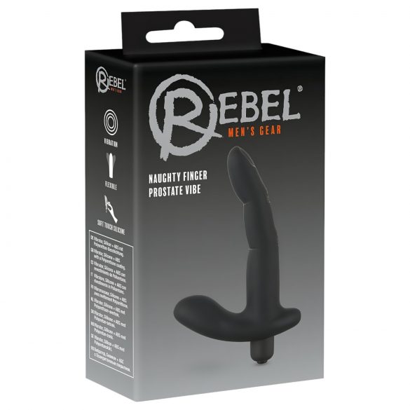 Rebel Naughty Finger - prostaat vibrator (zwart)