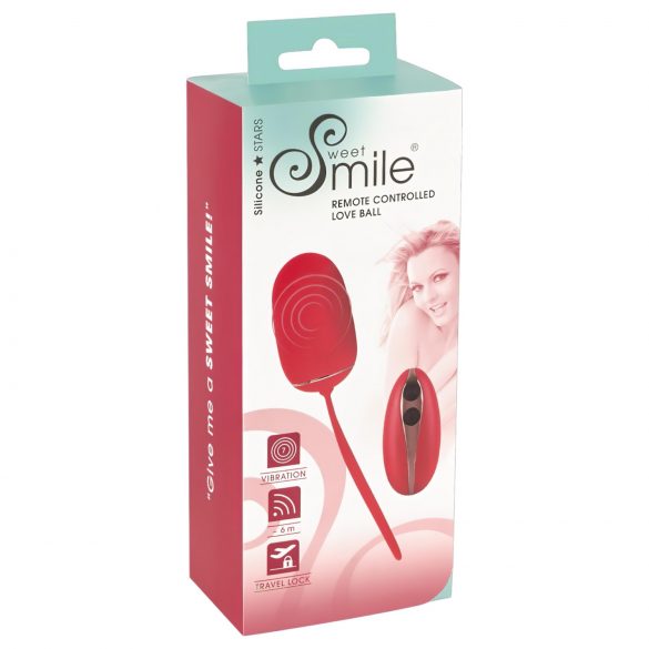 SMILE Liefdeballetje - oplaadbare, draadloze vibratie-ei (rood)