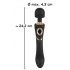 Cleopatra Wand - oplaadbare, waterdichte massagerende vibrator (zwart)