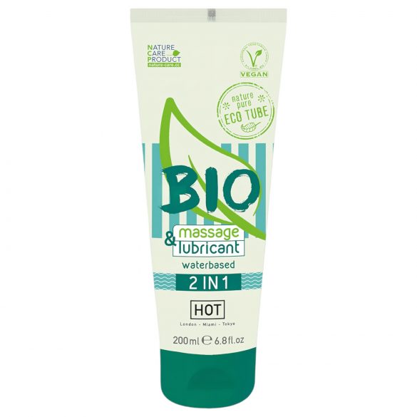 HOT Bio 2IN1 - glijmiddel en massagegel op waterbasis (200ml)