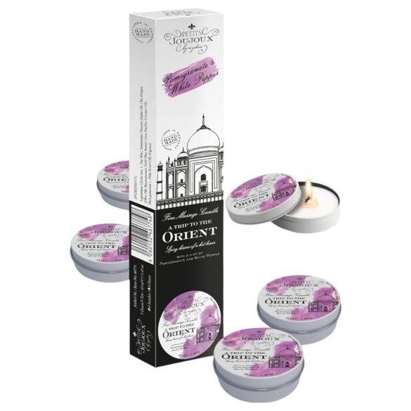 Petits Joujoux - massagekaarsen - granaatappel-witte peper (5 x 43ml)