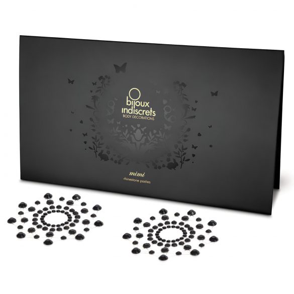 Glanzende diamant tepelstickers (zwart)