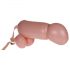 Haantjesgevecht - opblaasbare strap-on penis (naturel)