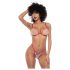 Ensemble soutien-gorge 3 pièces Mapalé avec découpes (rouge-naturel)