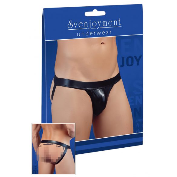 Slip minimaliste brillant pour hommes (noir) - M