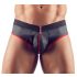 Svenjoyment - open jock slip (zwart-rood)