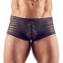 Transparante gestreepte boxer (zwart) - XL