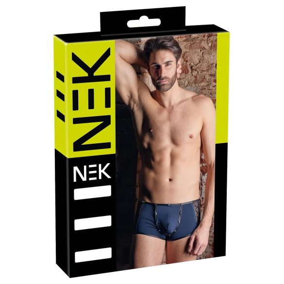 NEK - zwarte veters-net inzetstuk boxer (blauw) - M