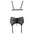 Cottelli Grande Taille - Trio de lingerie en dentelle (noir) - XXXL