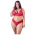 Cottelli Grandes Tailles - Ensemble Soutien-Gorge Dentelle Douce (Rouge)